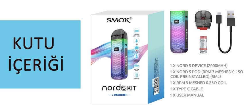Smok Nord 5 Kutu İçeriği